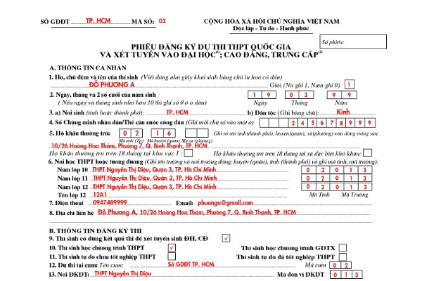 Hướng dẫn làm hồ sơ thi tốt nghiệp THPT và xét tuyển ĐH 2020